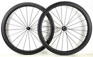 Envío Gratis 700C 50mm profundidad bicicleta de carretera juego de ruedas de carbono 25mm ancho clincher ruedas de carbono con powerway R36 hub UD acabado mate