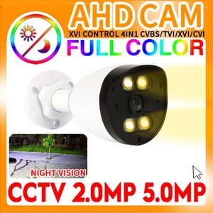 Caméra AHD de vidéosurveillance à Vision nocturne polychrome, 5,0 mp, 4 mp, 1080P, réseau Led lumineux, numérique HD, pour éclairage public extérieur, étanche