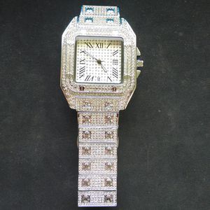 Plein diamant hommes montres femmes montre mouvement à quartz glacé éclat montre-bracelet style de vie étanche haute qualité horloge analogique fash215S