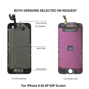 Écran complet complet pour l'iPhone 6 6S plus 6P 6P Écran d'assemblage Tacly Numériseur Tactile Affichage Kit de remplacement + Caméra + bouton d'accueil