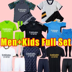 Hommes Enfants Ensemble complet 23/24 Maillots de football CAMAVINGA 2023 REAL MADRIDS RODRYGO MODRIC MARCELO ASENSIO LUCAS V TCHOUAMENI BELLINGHAM à domicile troisième gardien de but ICON