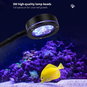Aquariums à spectre complet à 4 niveaux de luminosité pour la maison éclairage d'aquarium à clipser à intensité variable alimenté par USB adapté à la plantation de nouvelles plantes