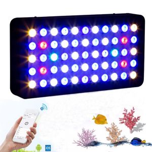 Spectre complet LED Aquarium Lumière Bluetooth Contrôle Dimmable Marine Grow Lights pour Coral Reef Fish Tank Plant234k