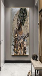 Полноквадратная алмазная живопись африканская черная женщина картины для вышивки круглая алмазная мозаика африканская девушка наклейки на стену Decor98053413524