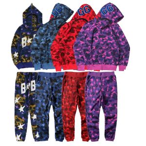 Full Zip mens surdimensionné designer requin araignée à capuche femmes sweats lumineux Camouflage requin hoodies zipper sweat à capuche top 42 couleurs M-XXXL ba020w