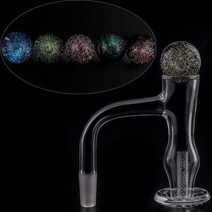 Entièrement travaillé Smoking Nails Mélangeur à quartz Banger Bord biseauté avec capuchon en verre Dichro Set pour verre Pipes Bongs Dab Rigs