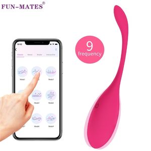 FUN-MATES Oeuf Vibrant Sex Toys Vibrateurs Pour Femmes App Télécommande Sans Fil G Spots Bullet Vaginal Kegel Balls Vibrer Femme 210329