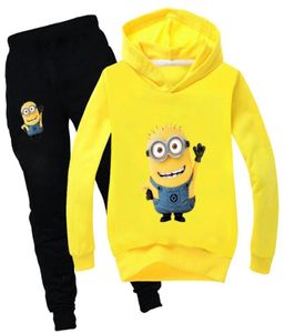 Minions de dibujos animados de dibujos animados lindos ropa de invierno para bebé impresa kawaii niños pequeños de niña de la niña