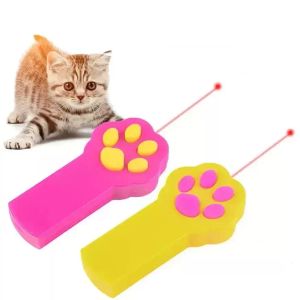 Divertido haz de pata de gato láser-juguete interactivo automático puntero láser rojo ejercicio juguete suministros para mascotas hacer felices a los gatos FY3874