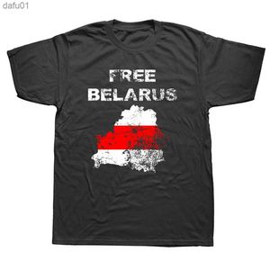 Camisetas divertidas con bandera de mapa de Bielorrusia, ropa de calle de algodón gráfica, regalos de cumpleaños de manga corta, camiseta de estilo veraniego, ropa para hombre L230520