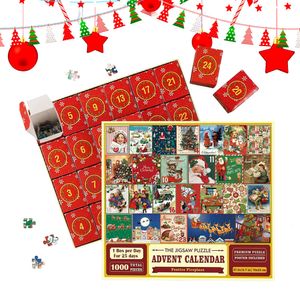 Jouets de noël amusants pour enfants et adultes, Puzzle avec calendrier, compte à rebours, boîte aveugle, jouets pour enfants, cadeaux