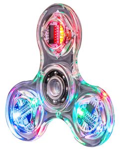 Juguete divertido colorido cristal luminoso LED Light Spinner 16 Beads de lámpara LED Toys Toys Kinetic Gyroscope for Children5127818