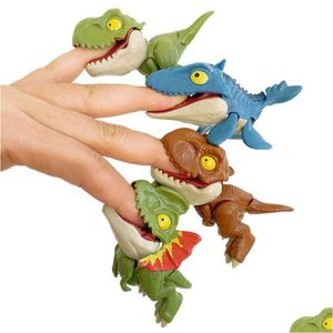 Funny Toys Cartoon Dinosaur Model Toy Bite Finger Simation Dinosaurs Prank Trick Funny Toys Mti Joints Flexible Movable Action Tyranno Otigh