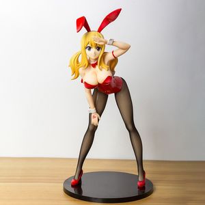 ¡Juguetes divertidos que liberan a Fairy Tail Lucy Heartfilia Bunny Ver! B-estilo 1/4 escala PVC figura de acción Anime figura Sexy modelo juguetes muñeca G