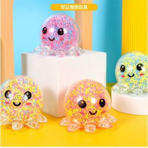 Funny Toys Glowing Light Squid Vent Ball Squeeze Toy Decompression Soft Sensory Bubble Octopus Stress Relief For Kids Gift 1pc 230628