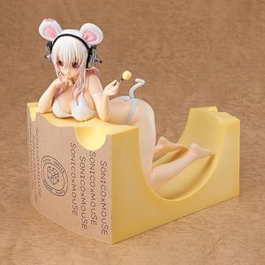 Juguetes divertidos Wing Nitro Super Sonic Super Sonico Mouse Ver. Figura de acción de PVC Anime japonés figura modelo juguete colección muñeca regalo