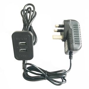 Accesorios para muebles Pieza de hardware Rectángulo Carcasa negra Puertos USB duales Toma de carga 5V1A Hongkong Reino Unido HK Adaptador de corriente británico 5V2A