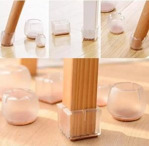 Furniture Accessories Silicone Rectangle Square Round Chair Leg Caps Feet Pads Furniture Table Covers Wood Floor Protectors Chairs Protective Cover LXL983-1