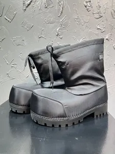 FW24ss bottes de neige à plateforme à gros orteils de haute qualité, imperméables et chaudes en peluche de styliste, Botas d'hiver