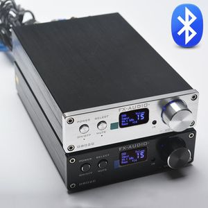 Freeshipping FX-Audio D802C Versión inalámbrica de Bluetooth Entrada USB / AUX / Óptico / Coaxial Amplificador de audio digital puro 24Bit / 192KHz 80W + 80W OLED