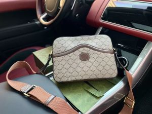 G Bag MT para hombre para mujer Bolsas de mensajero de doble patrón Diseñador Mini bolso entrelazado Caqui Lona Ophidia Pochette Monederos de hombro para mujeres con polvo