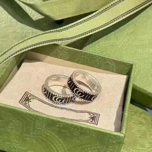 G BB FF cd Band Rings Anneaux de créateurs de luxe pour femmes hommes tendance de la mode G marque Bague rayée couple plaqué argent nouveau style holi