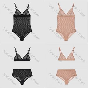 G Luxury Luxury One-Piece Bikini Lingerie Mesh Lettre broderie Sember-Through Lace Sexy Massuit de maillot de bain