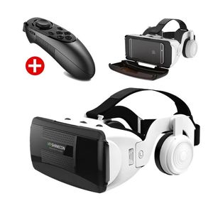 G06EB Original VR Virtual Reality 3D Glasses Box VR Cardboard Headset Helmet for Android Smartphone Wireless Rocker 240126