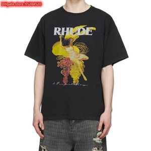 G0TQ T-shirt pour hommes 2023 Nouvelle marque de mode Rhude American a Perfect Day Tee Casual Col rond Manches courtes