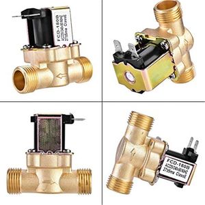 Válvula Solenoide eléctrica de latón G1/2 ''N/C 12v 24v 220v G3/4'' interruptor de flujo de entrada de aire de agua para válvula de calentador de agua solar