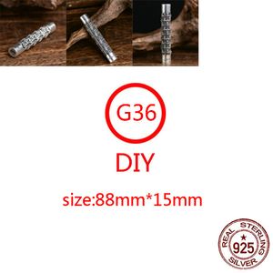 G36 S925 Dispositivo de encendido de plata esterlina Regalo de negocios Moda personalizada Punk Hip Hop Estilo Joyería Cruz Flor Forma de letra