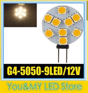 G4 9 5050 SMD LED Marine Camper lámpara de bombilla de coche 12V 3W luz blanca cálida foco de alta intensidad DHL2076801