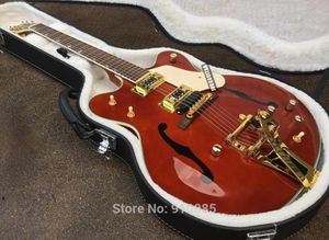 G61221962 Brown Chet Atkins Jazz Jazz Semi Hollow Body Brown Guitar Electric Tuners Imperial Bigs Tremolo Bridge Double Fake5911551