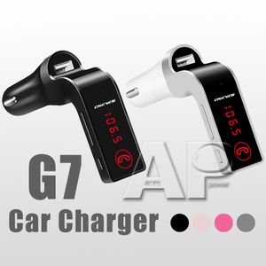 G7 Car MP3 Audio Player Cargadores Inalámbrico Bluetooth Transmisor FM Kit Modulador mini USB para teléfono móvil Samsung