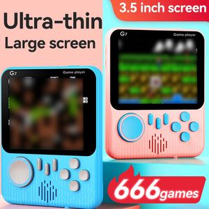 G7 Handheld Retro Protable Games Console Macaron Fashion Couleurs de 3,5 pouces Écran Ultra-Thin Body Support FC / SFC / NES AV VIDEO VIDEO GAY Players Gamepad for Kids Gift