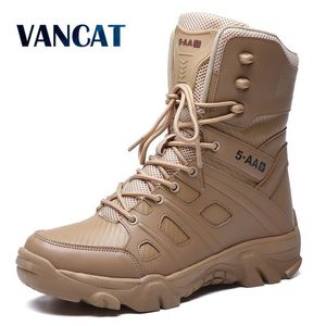 GAI GAI GAI Botas tácticas militares para hombre Fuerza especial Cuero Impermeable Desierto Combate Tobillo Bota Trabajo del ejército Zapatos para hombres Tallas grandes 39-47 201019