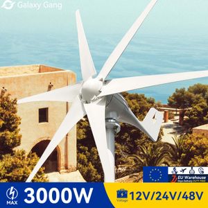 Galaxy Gang 6 Blades Wind Moulin à éolienne Générator Free Energy China Factory 3000W 12V 24V 48V avec contrôleur de charge MPPT