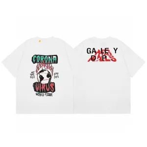 Galleryss Hombres Camisetas Camisetas de diseñador para hombres Galleryss Depts Cuello redondo blanco Elf diseño letra camiseta Casual Camiseta suelta Hip hop Ropa de calle