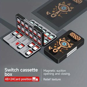 Étui pour cartes de jeu avec boîte pour Nintendo Switch/OLED, 48 paquets de manchons de protection, boîte à cartes d'accessoires de Version d'autonomie de la batterie