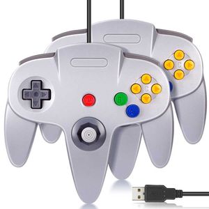 Contrôleurs de jeu Joysticks 2 Pack Contrôleur USB N64 Contrôleur de manette de jeu USB rétro N64 pour PC/MAC/Raspberry Pi 4 3 Windows 10 8 7 HKD230831