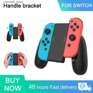 Contrôleurs de jeu joysticks Gaming Grip Handle Contrôleur Comfort Grip Handle Bracket Support support pour Nintendo Switch Joycon Plastic Handle Bracket 1PCSY24032