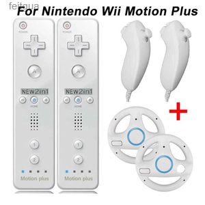 Game Controllers Joysticks Motion Plus Remote Controller for Wii Console Wireless Gamepad with Steering Wheel for Wii U Games Control YQ240126