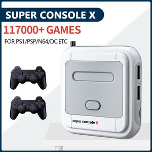 Contrôleurs de jeu Joysticks Boîte de jeu rétro Super Console X Console de jeu vidéo pour PSP/PS1/MD/N64 Prise en charge WiFi HD Out 50 émulateurs intégrés avec 90000 jeux 230228