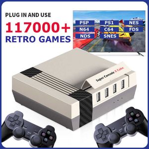 Contrôleurs de jeu Joysticks Super Console X Cube Consoles de jeux vidéo rétro avec 117000 jeux pour PS1 / PSP / N64 / Arcade Lecteur de jeu portable Plug And Play T220916