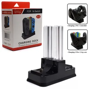 Contrôleurs de jeu Station de chargement multifonction pour contrôleur de commutateur nintention LED support de chargeur d'affichage NS Joy-con/Pro manette de jeu