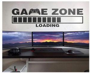 Game Zone Chargement Contrôleur Mur Sticker Vinyl Home Decor for Kids Room Tends Tends Chambre Gaming Room Decals Interior Mural3703133