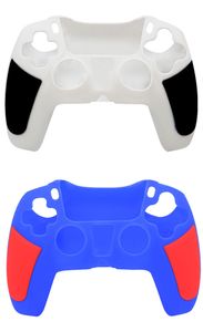 Étui de protection en silicone bicolore double couleur pour manette de jeu PS5 Housse de protection en silicone anti-chute injectée d'huile de haute qualité FAST SHIP