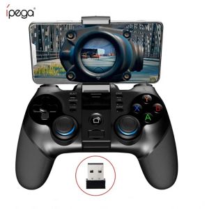 GamePads IPEGA 9156 9157 Bluetooth GamePad Soporte Controlador de iPhone Joystick flexible con soporte de teléfono para Android IOS PC TV Box