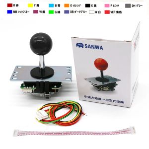 Jeux Original Japan Sanwa Joystick JLF TP 8YT Fighting Rocker avec Topball 5pin Wire Jamma Arcade Vending Game Pc Zero Delay Kit Diy