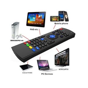 X8 Mini teclado inalámbrico Fly Air Mouse Micrófono remoto Combo G-Sensor para MX3 MXQ M8 M8S M8N M95 Amlogic S905 5.1 Android TV BOX Media Player